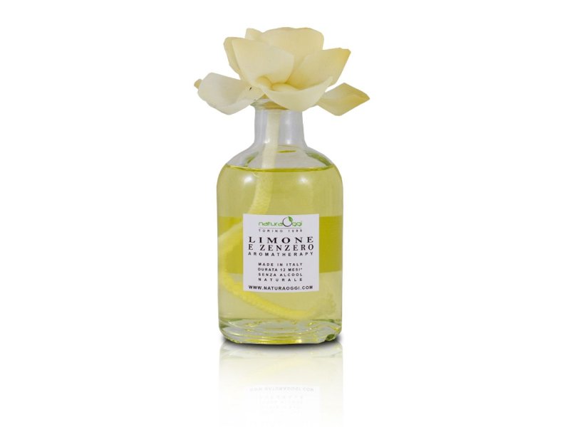 Natura OggiDiffusore con Fiore 200 ml Limone e Zenzero