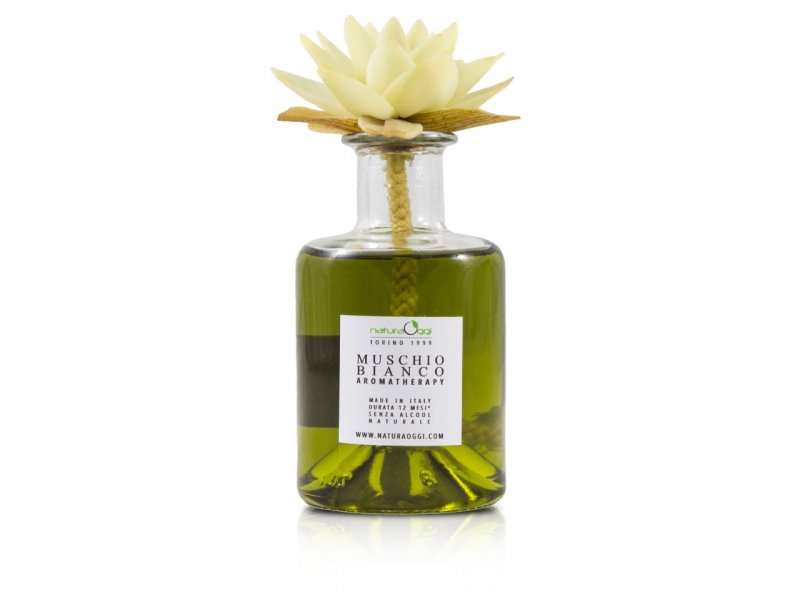 Diffusore con Fiore 180 ml Muschio Bianco - v1