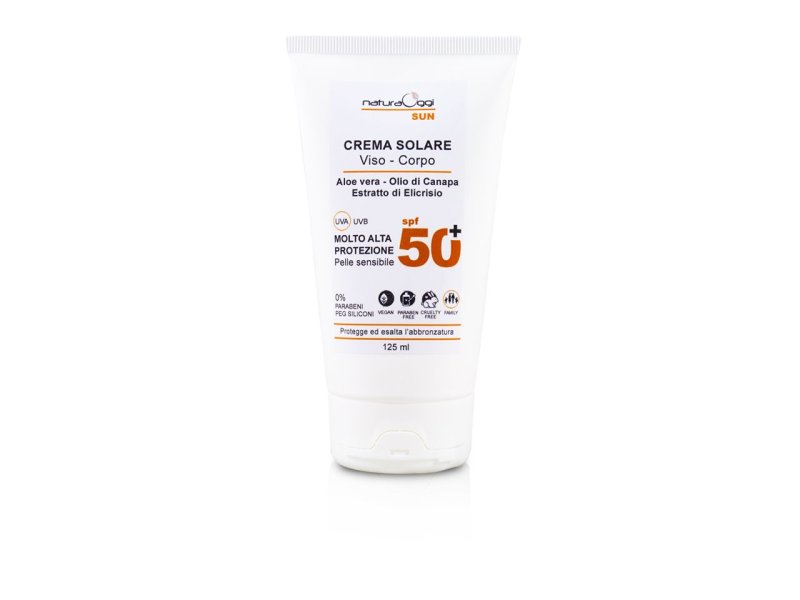 Natura OggiCrema Solare Viso e Corpo SPF 50+ Ideale Bambini