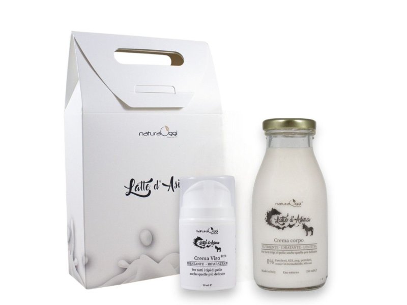 Natura OggiKit Viso Corpo al Latte d'Asina – Idratante e Anti-Age