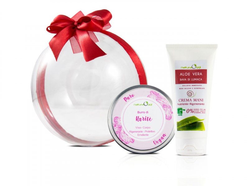 Sfera di Natale Aloe Vera Karite' Mani Corpo - v1