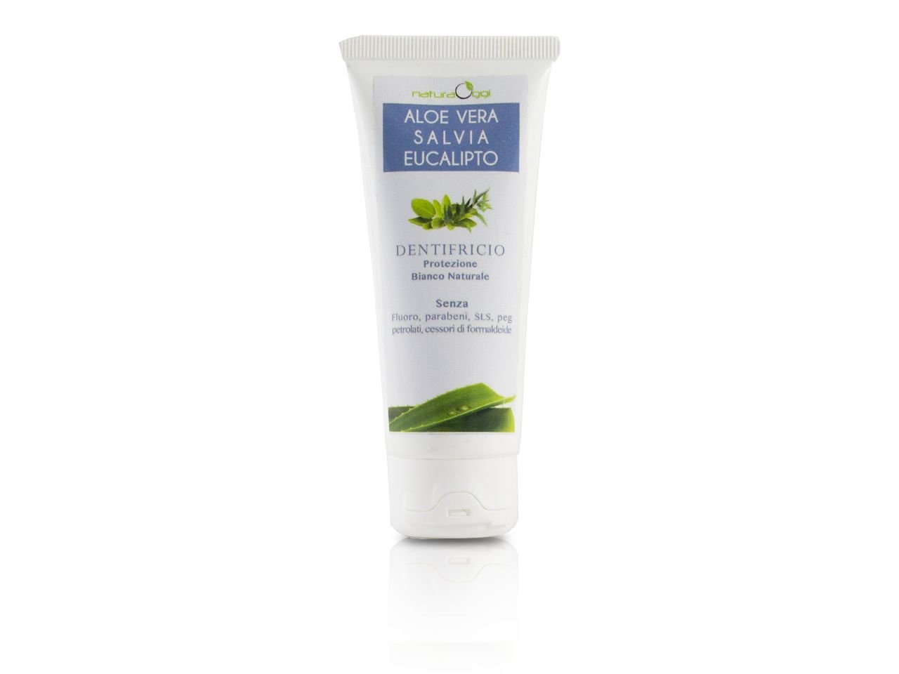 Dentifricio Biologico Senza Fluoro con Aloe Vera, Salvia Ed Euca -1