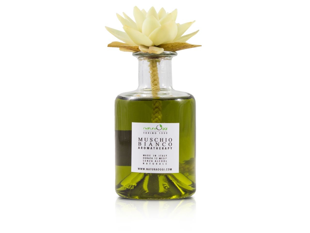 Diffusore con Fiore 180 ml Muschio Bianco - v1
