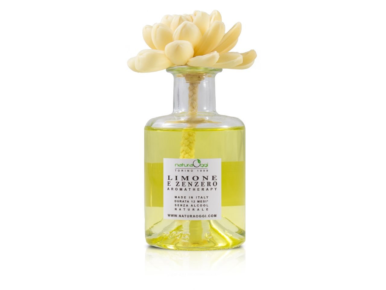 Diffusore con Fiore 180 ml Limone e Zenzero -1