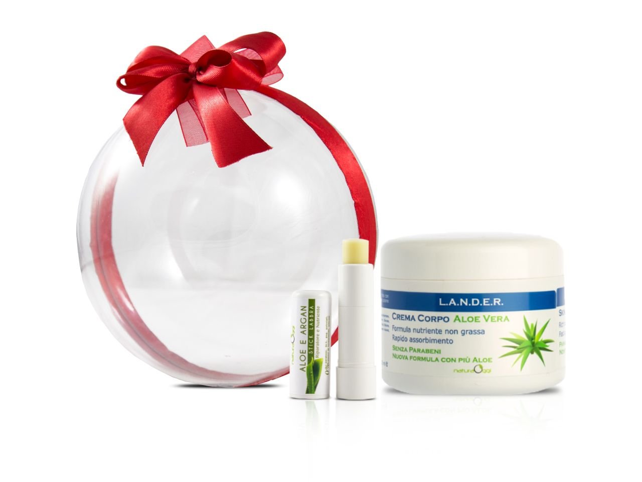 Sfera di Natale Aloe Vera Labbra Corpo -1